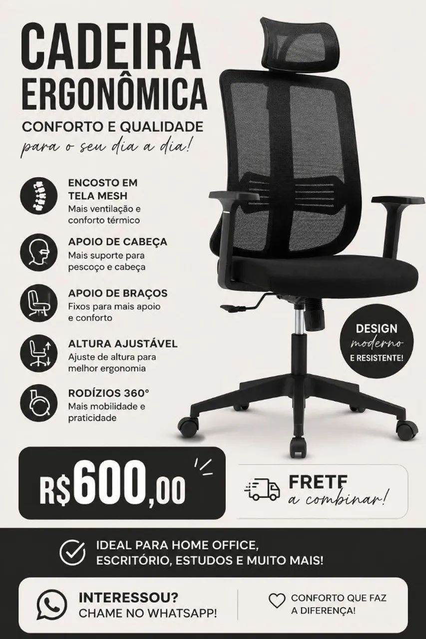 Cadeira de Escritório  - Foto 2