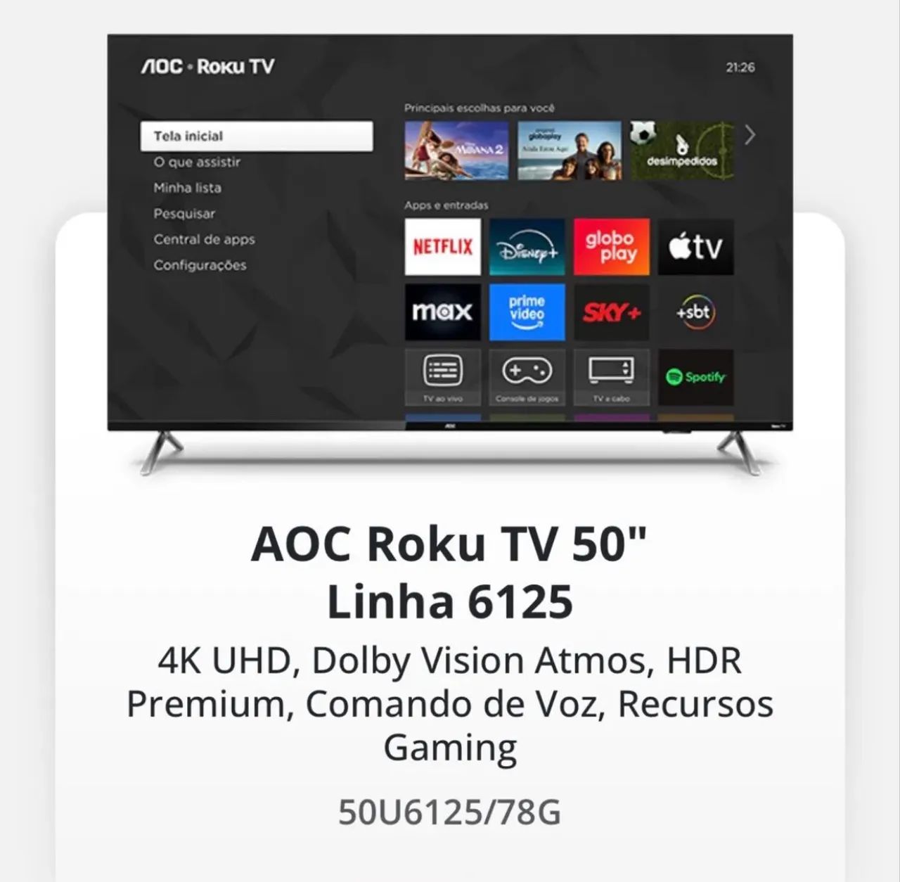 Smart tv 50 polegadas 4K  - Foto 5