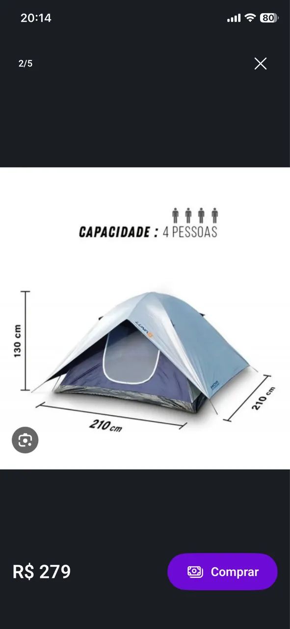 Barraca Luna 4 pessoas  - Foto 3