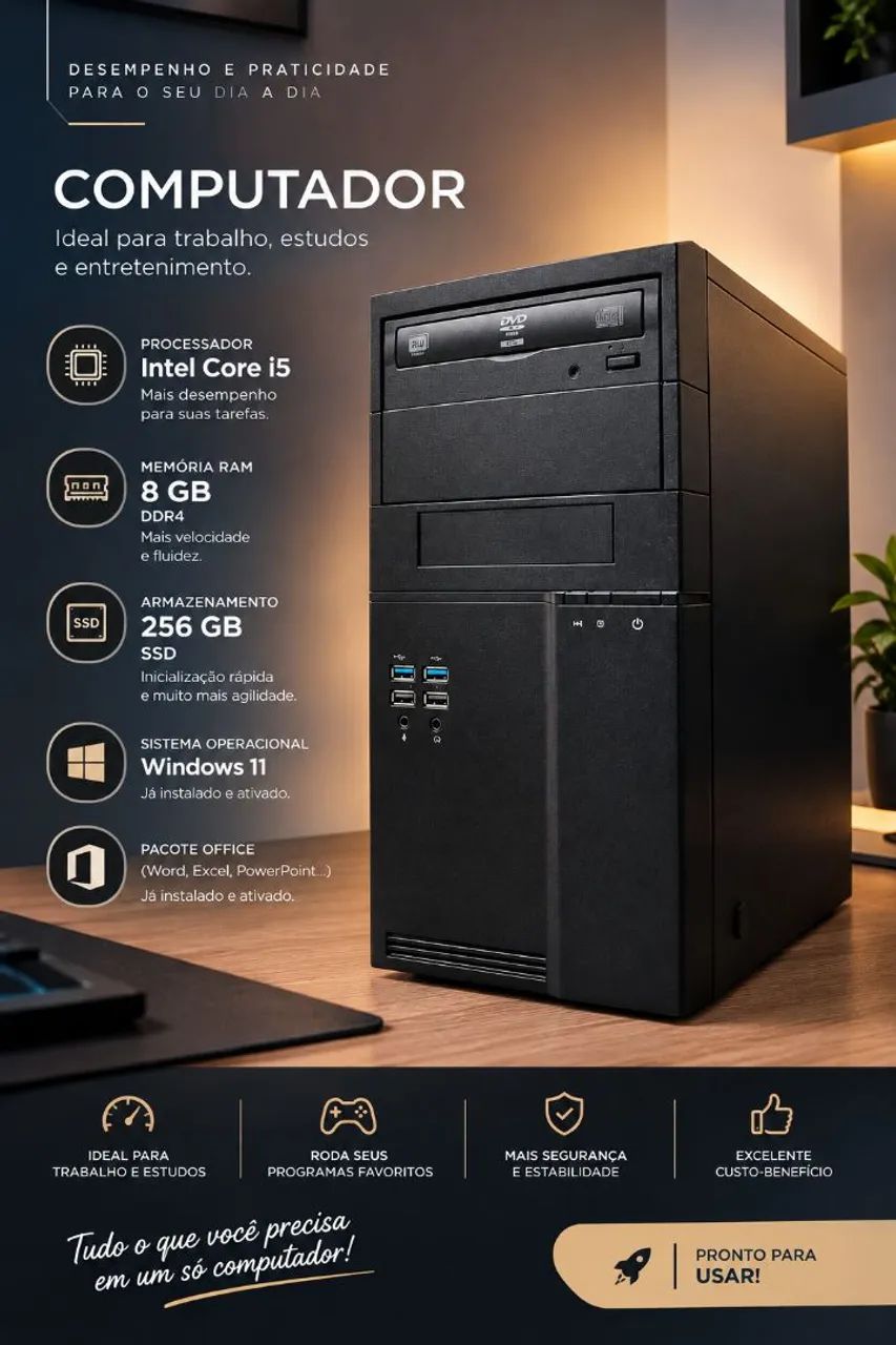 Pc i5 8g + ssd256gb