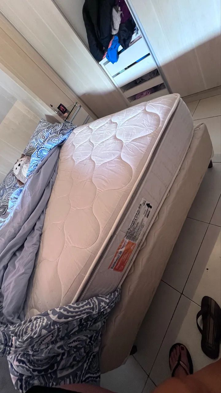 CAMA CASAL QUASE NAO USADA - Foto 3