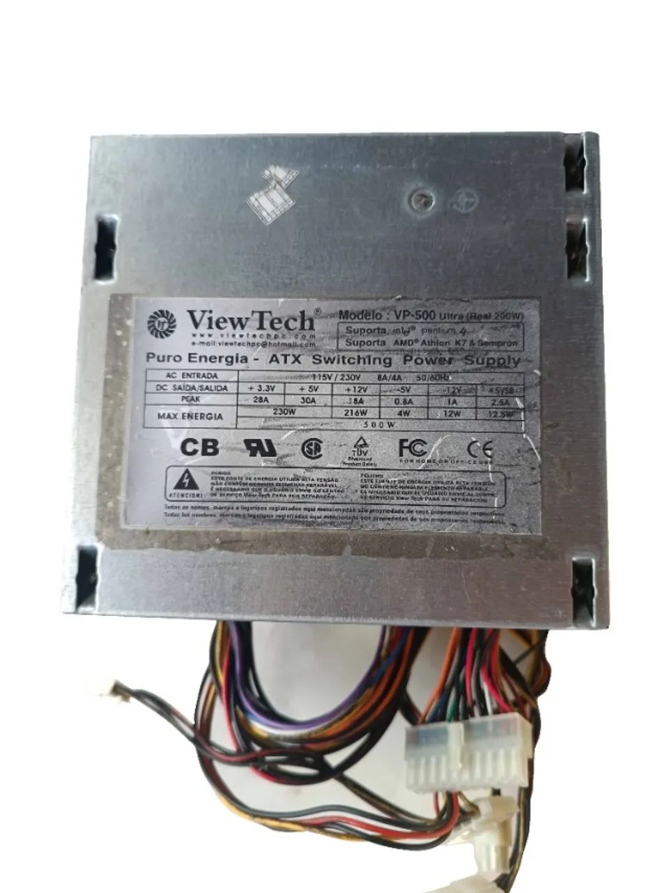  FONTE PARA GABINETE VIEW TECH MODEL VP 500 ATX K88 - Foto 3