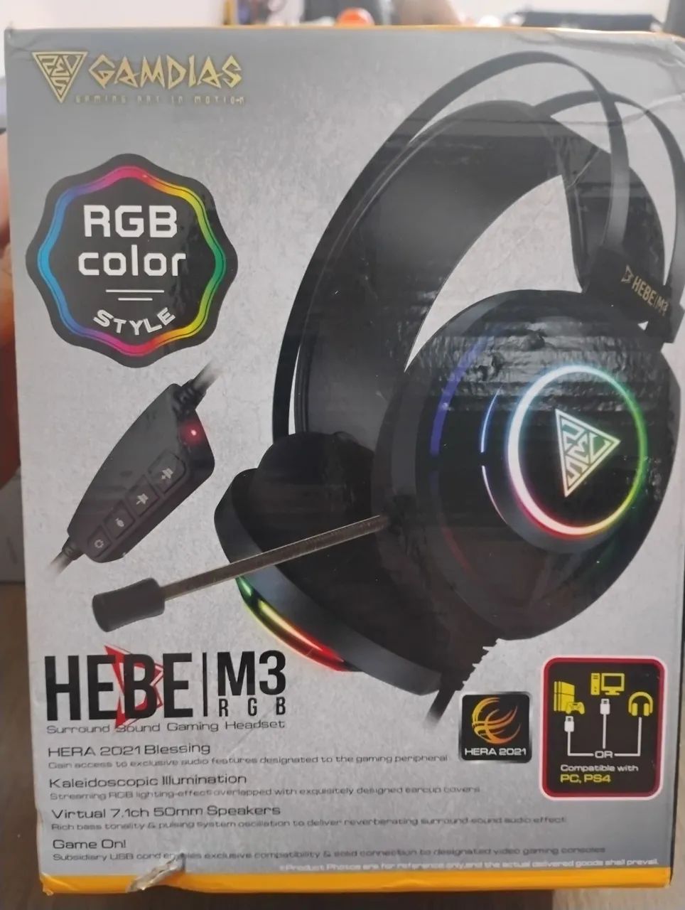 Headset Hebe M3 USB + RGB - Foto 3