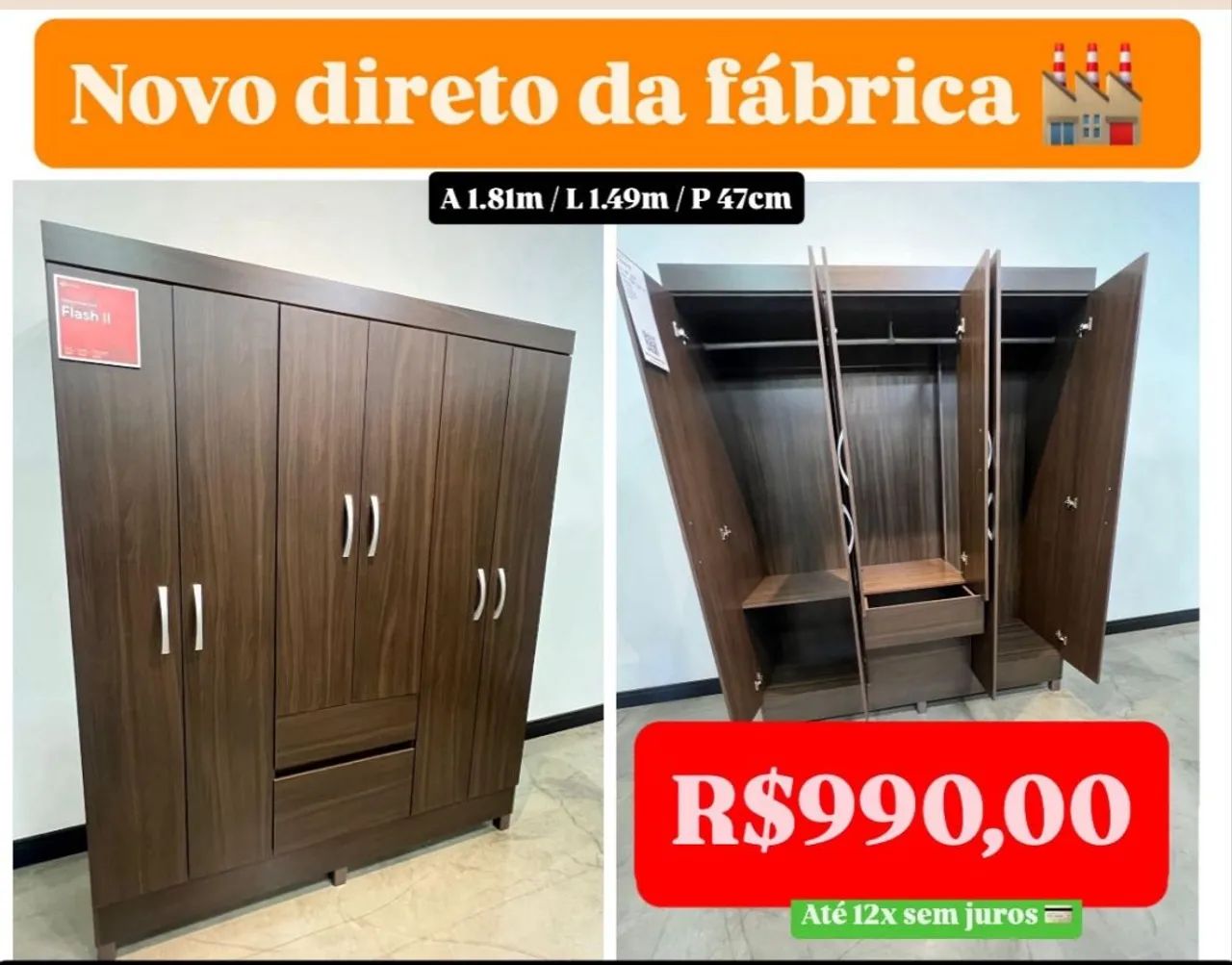 Mega promoção de Guarda roupa 6 portas!!