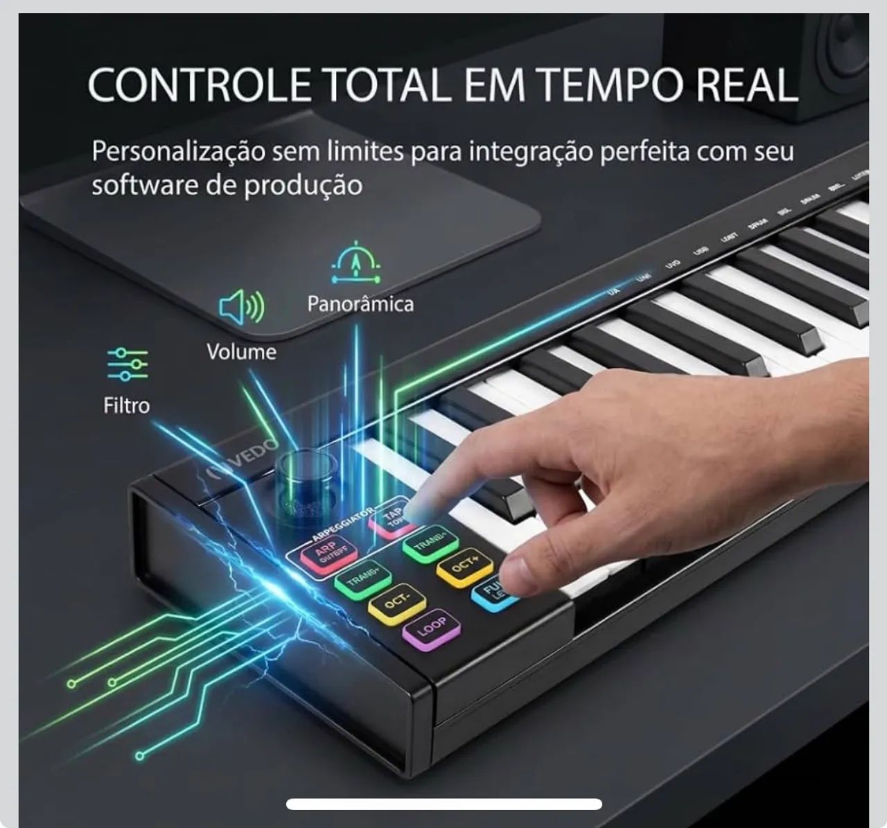 Teclado controlador Midi 49 teclas  - Foto 3