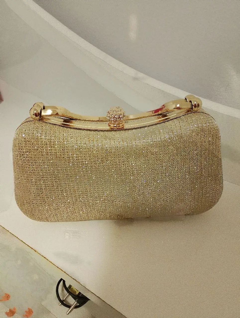 Bolsa de festa dourada  - Foto 2