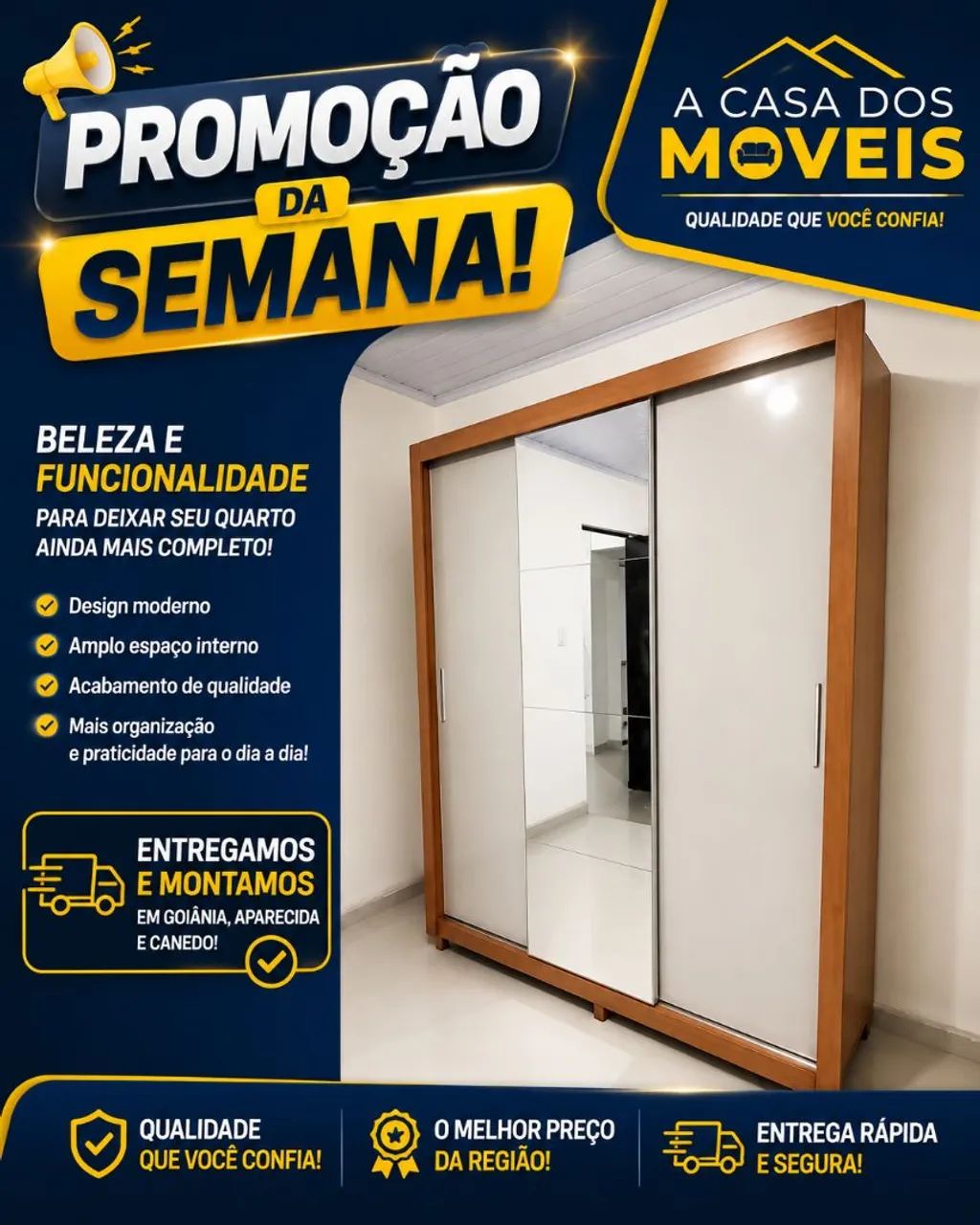 Roupeiro com espelho Clara plus 