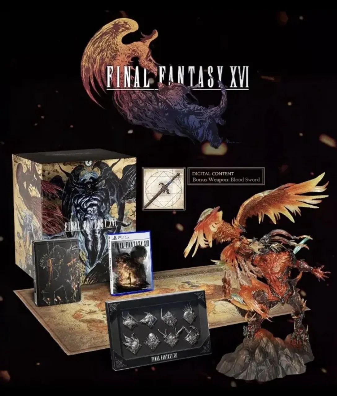 Final Fantasy 16 Edicao Colecionador com Action Figure Phoenix
