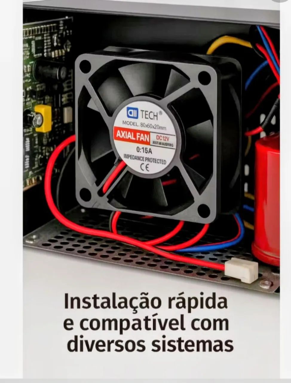 4 Micro Ventilador Ventoinha Cooler Fan 60x60x20 - 12v 0.15a 2 Pinos  - Foto 2