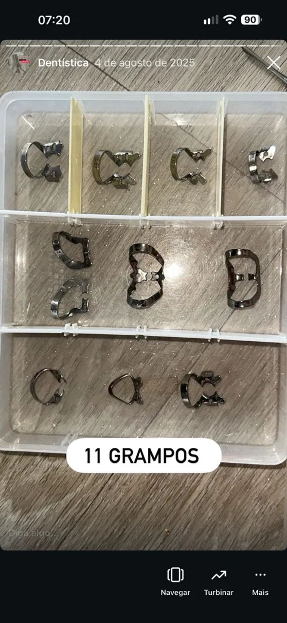Grampos de dentística