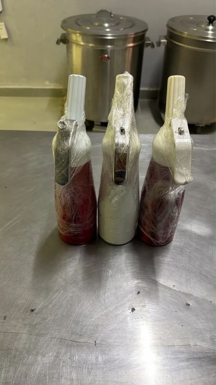 Kit 3 Garrafas Sifão para Chantilly Profissional