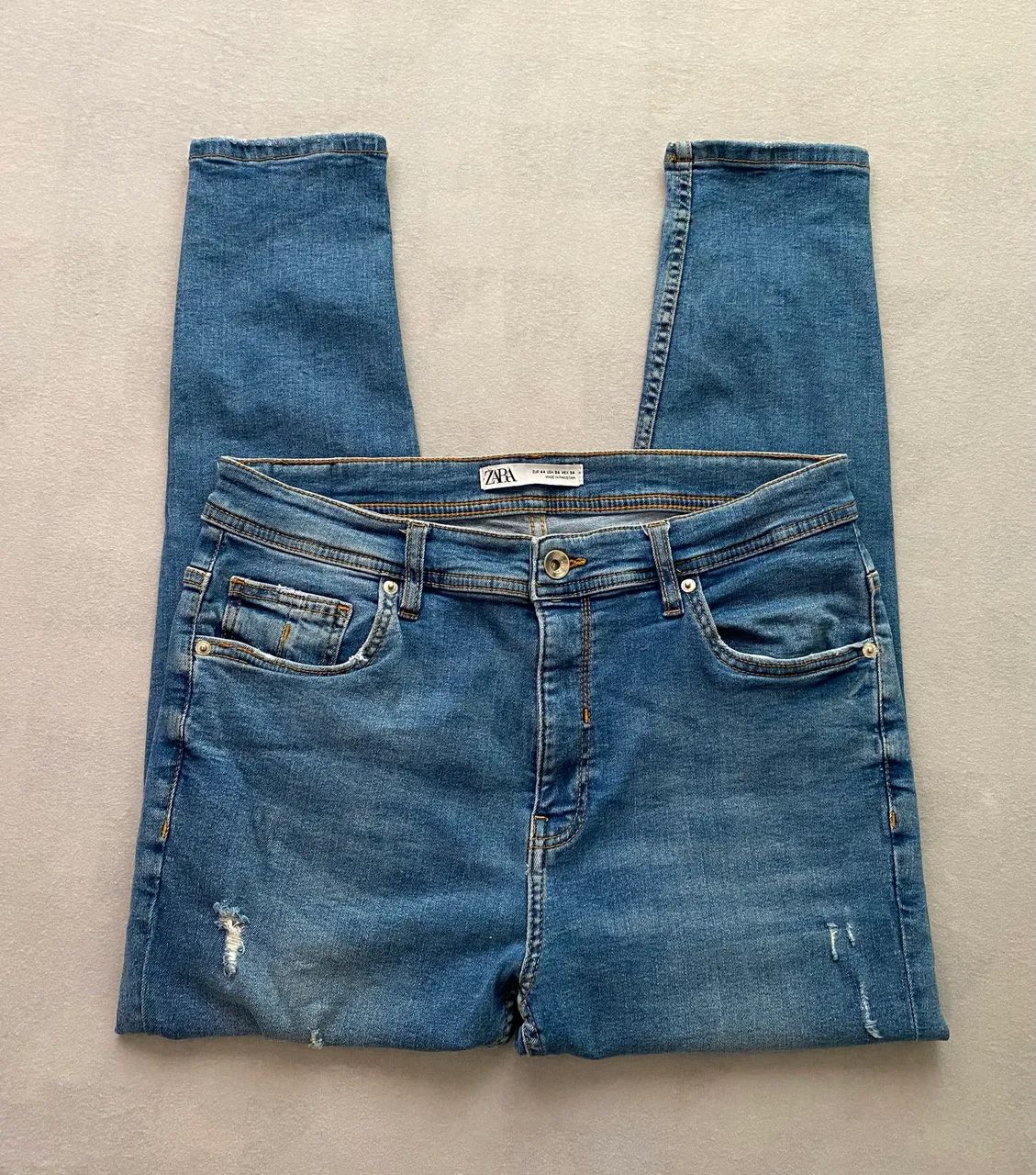 Calça Jeans Zara Destroyed Masculina - 40 - Foto 4