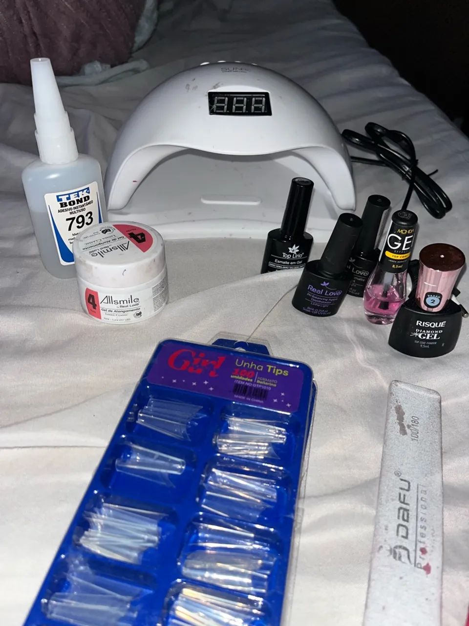 Kit de fazer unha em gel 