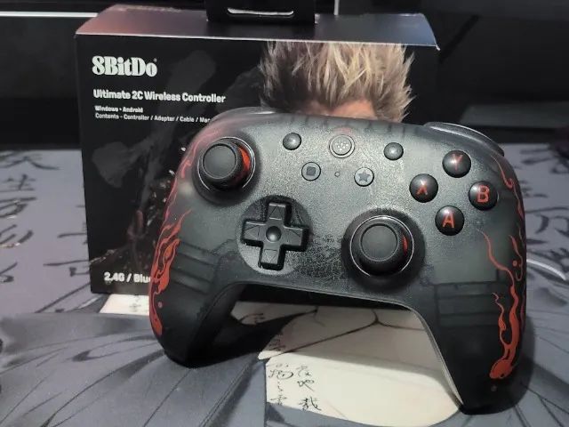 Controle 8BitDo Ultimate 2C Black Myth Wukong, Tri-Mode, Sem fio 2.4GHZ, BT, Fio. [NOVO]
