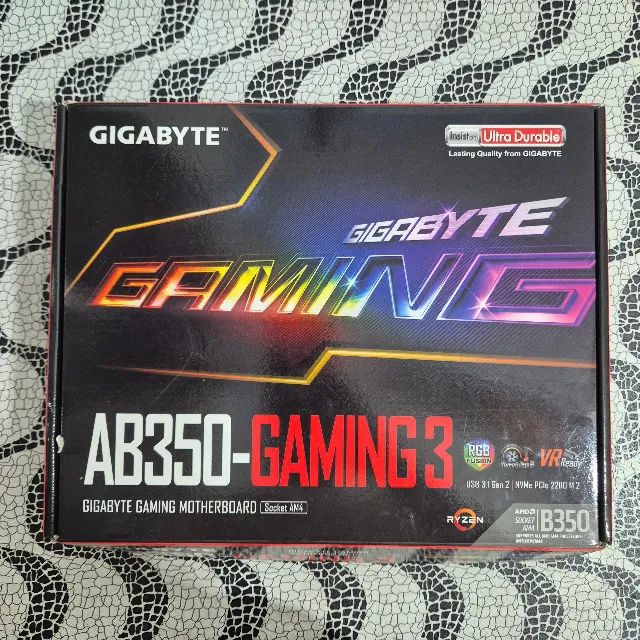 Caixa Placa mãe Gigabyte AB350 - Gaming 3
