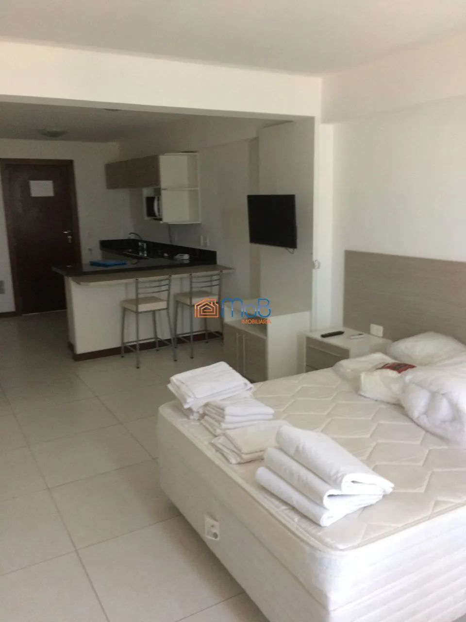 Flat vista mar, mobiliado, 60m da praia - Foto 2