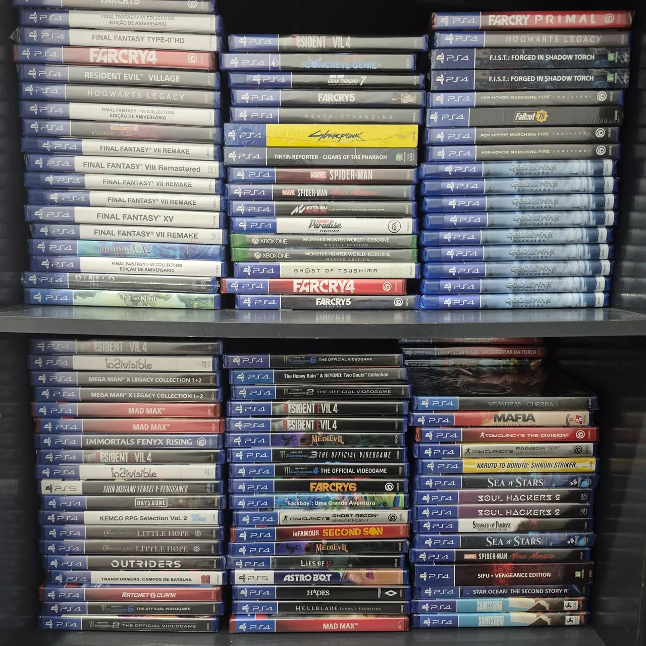Jogos de PS4.