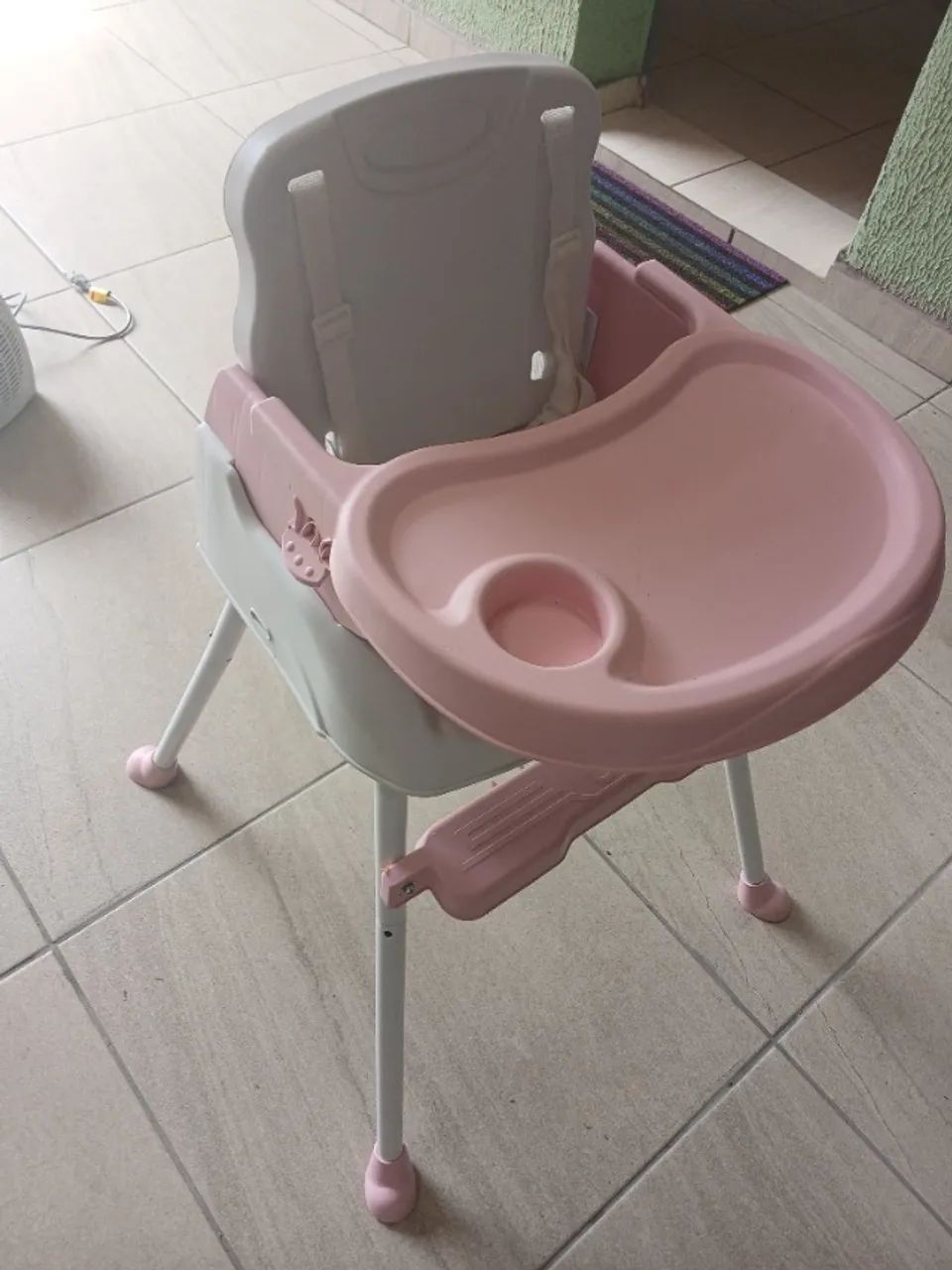 Cadeira De Alimentação Portátil 3em1 Styll Baby Cor Rosa - Foto 3