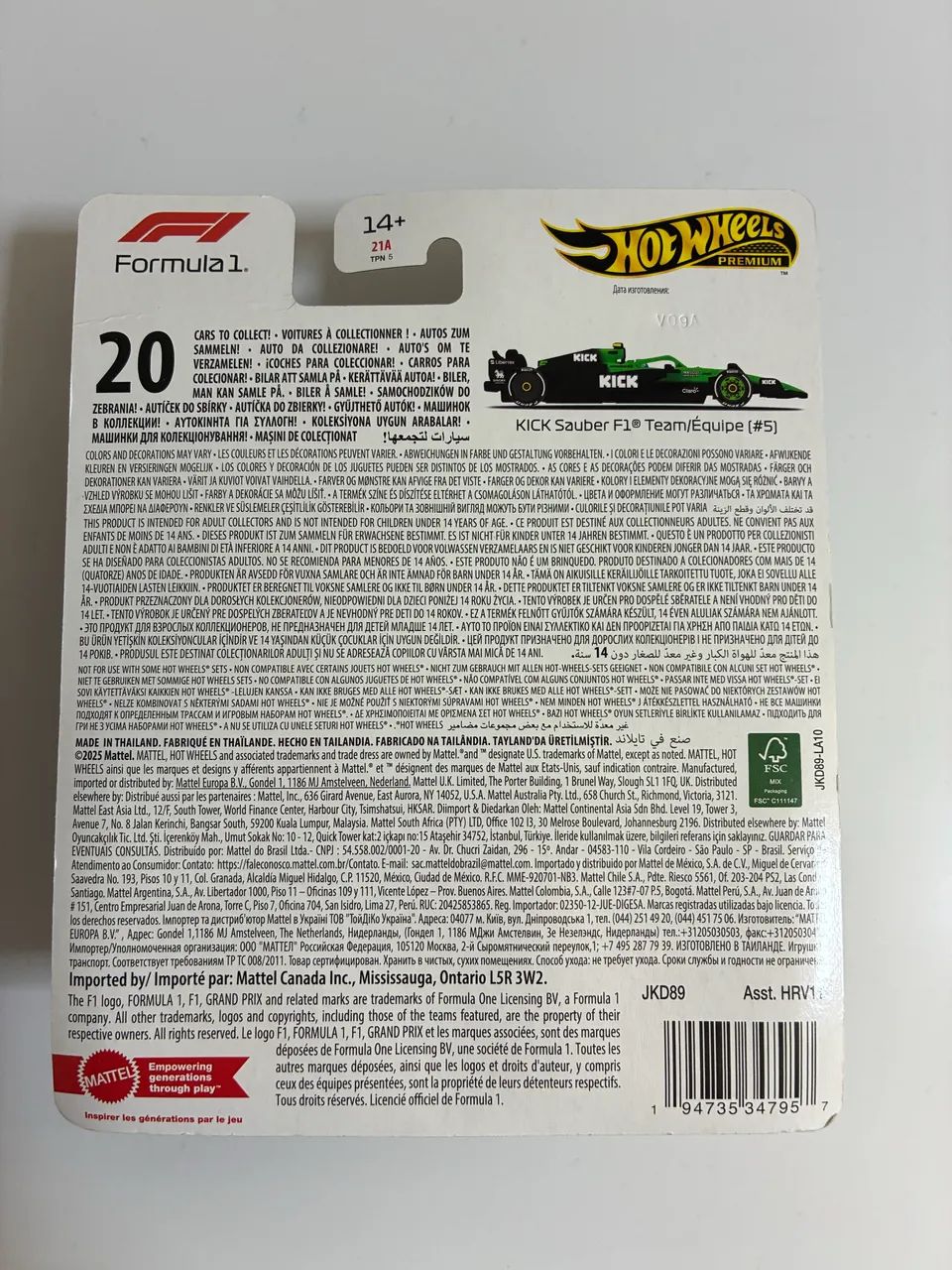 Hot wheels kick sauber F1 #5 Gabriel Bortoleto - Foto 4
