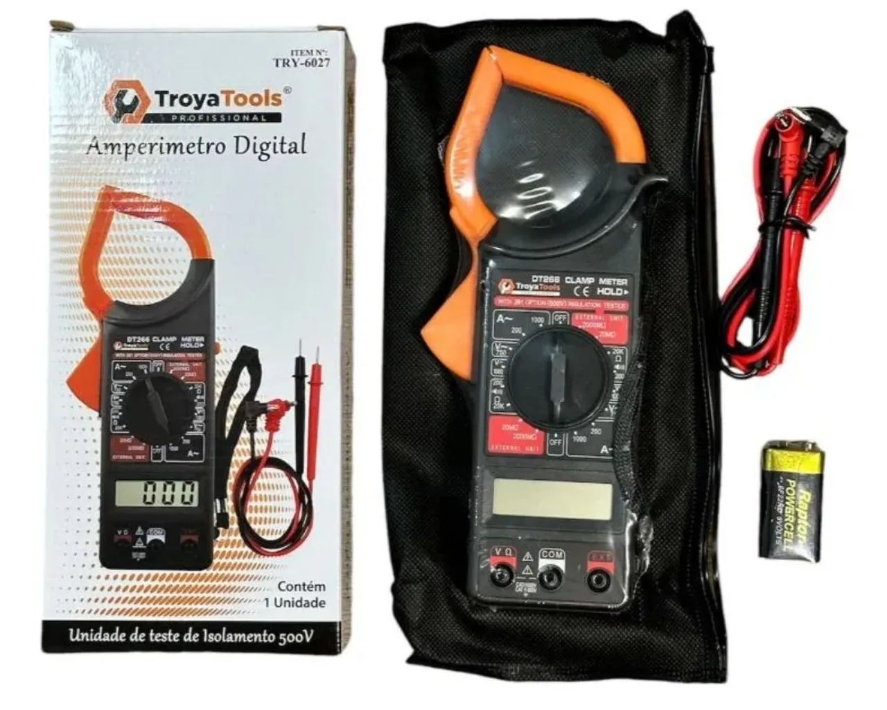 Alicate amperimetro Multimetro Digital Troya Tools 1000A  750v Capacimetro - Foto 5