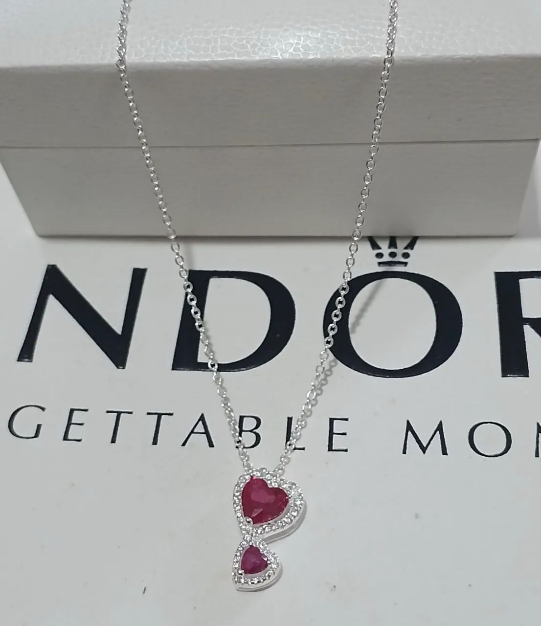 Conjunto Pandora coração vermelho brilhante  - Foto 5