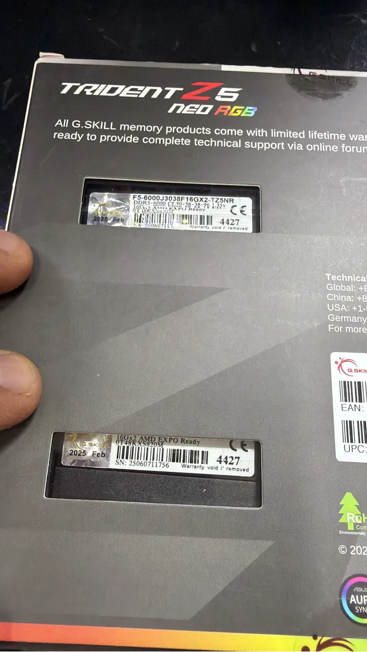 Trident Z NEO RGB 6000 CL28 32GB (2x16) - Memória RAM - Bigorrilho