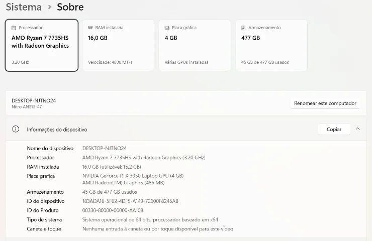 Notebook Gamer Acer Nitro 5  - Foto 5