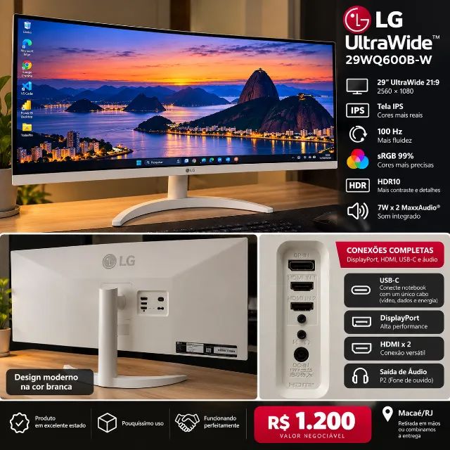 MONITOR UHD LG ULTRAWIDE 29" - Foto 2