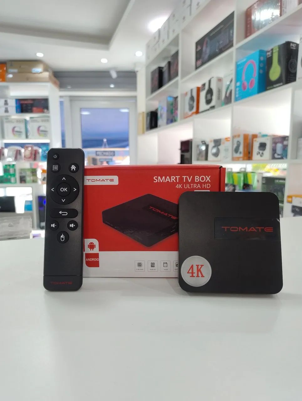 TV Box 4K Ultra HD Android WiFi Controle HDMI RCA
