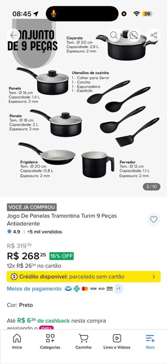 Kit de panelas Tramontina  - Foto 2