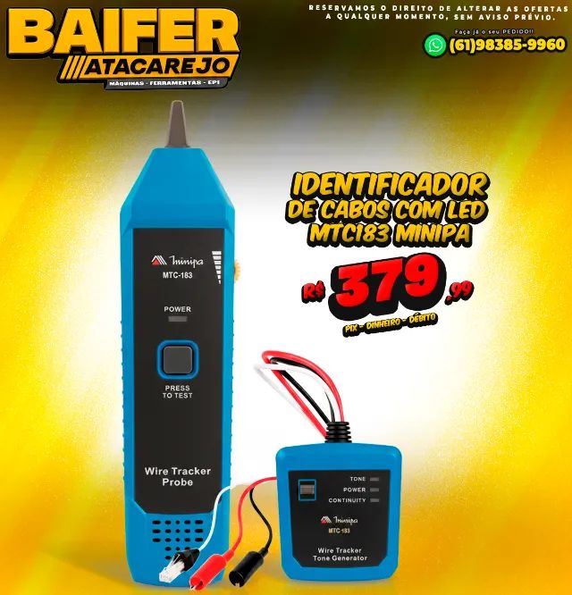 Identificador de Cabos Com Led Mtc183 Minipa