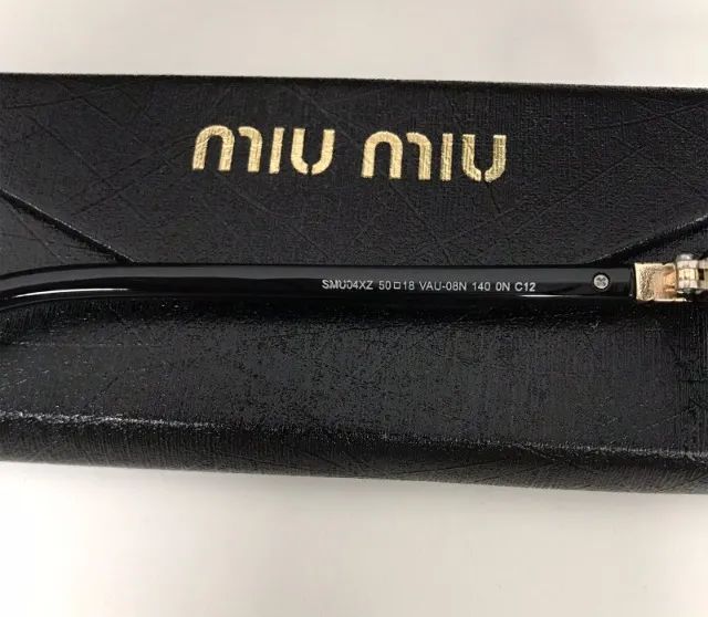 óculos armaçao de grau miu miu oval black - Foto 4