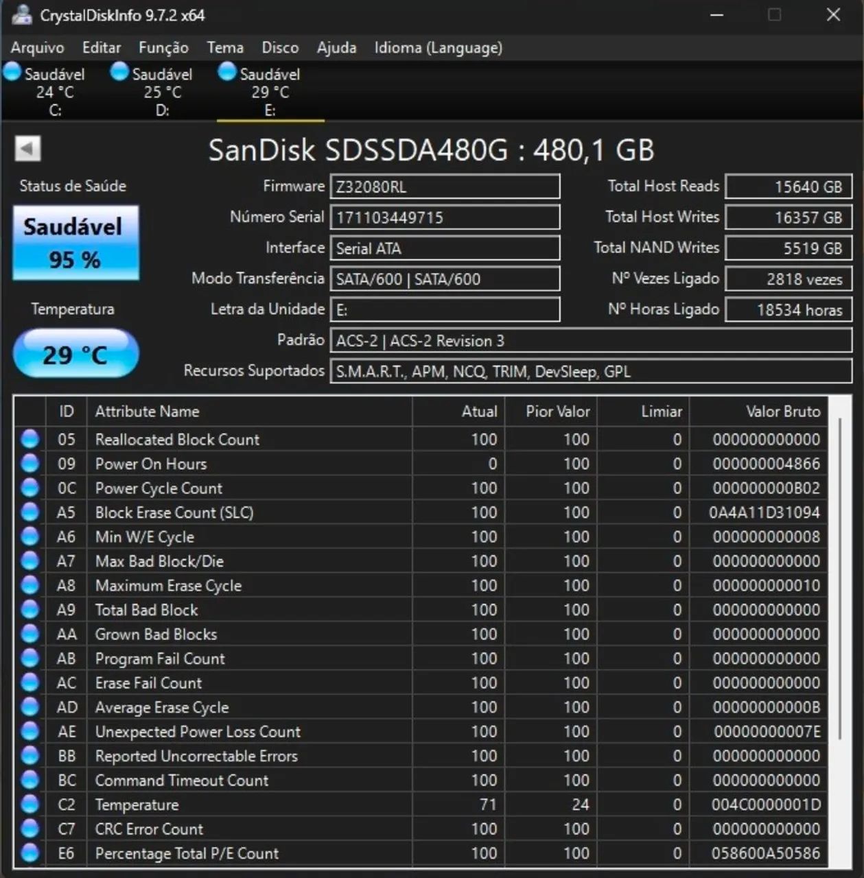 Ssd SanDisk 480gb445600444805949442