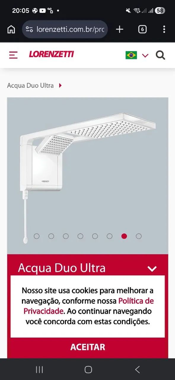 Lorenzetti Acqua Duo Electric Shower
