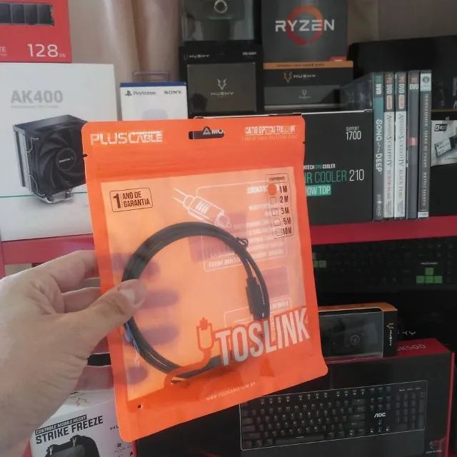 Cabo Óptico Digital Toslink 1m Plus Cable - Foto 3