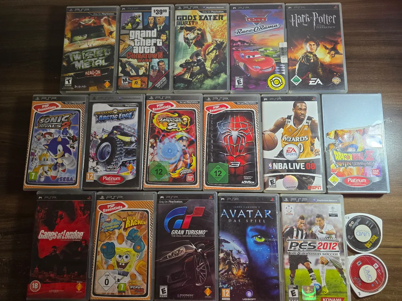 Lote de 7 jogos de PSP japonês original usado. - Jogos de Vídeo