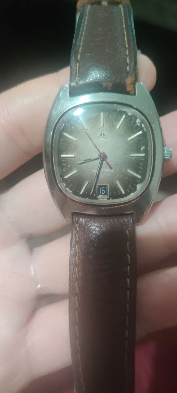 Cyma automático original elegante funcionando normalmente todo em aço inox  - Foto 2