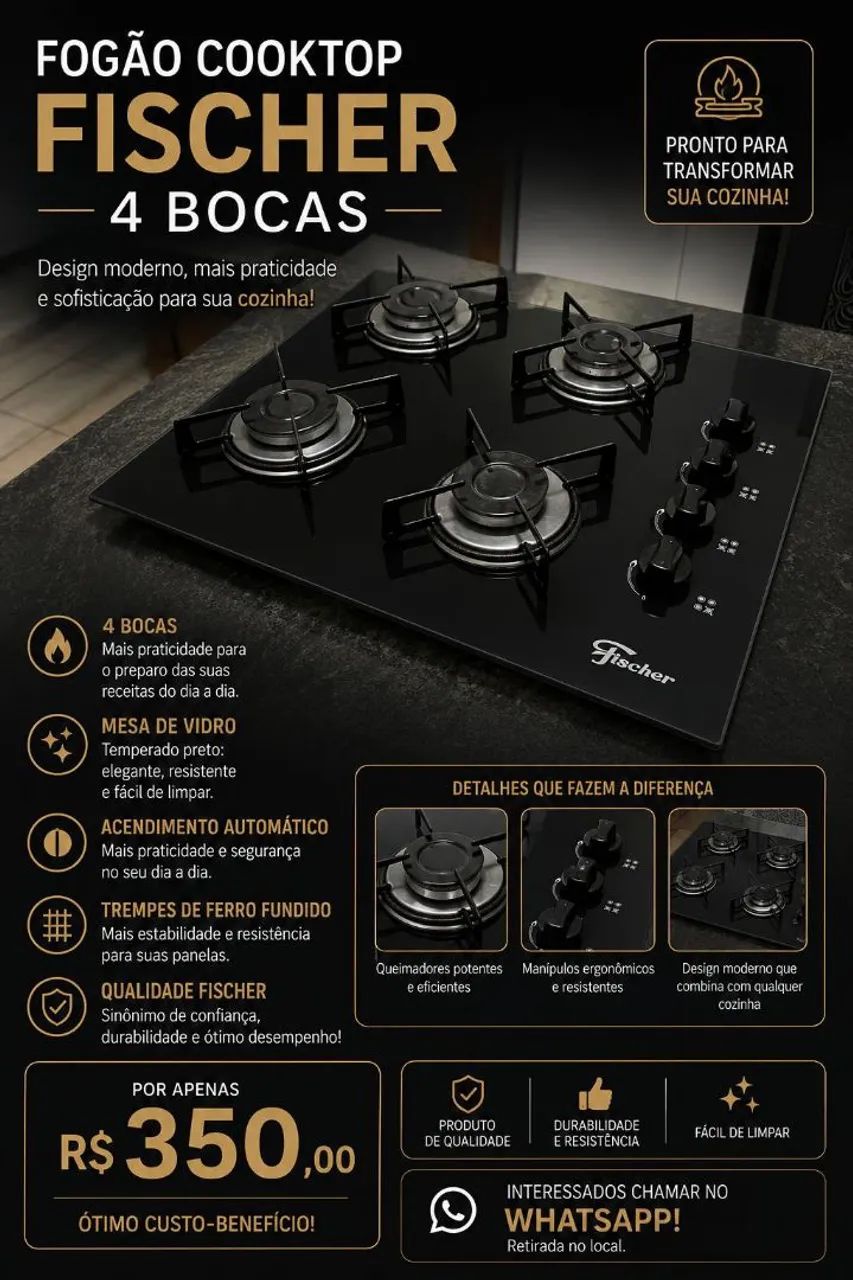 Fogão Cooktop 