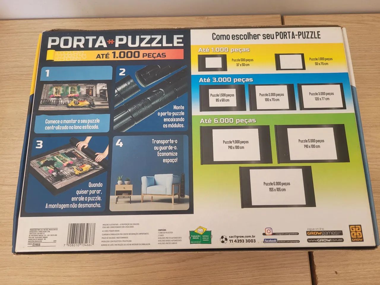 Porta-puzzle até 1.000 peças da Grow (novo) - Foto 3