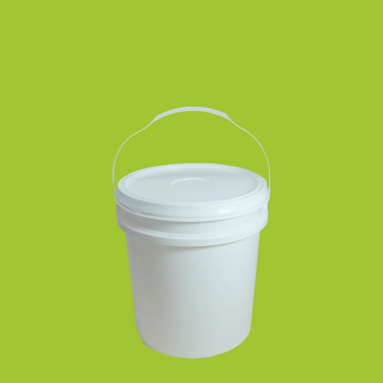 BALDE PLÁSTICO BRANCO 5 LITROS - NOVO (ALIMENTÍCIO)