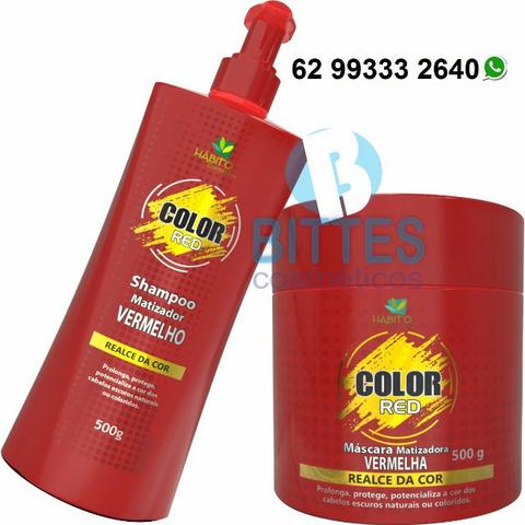 Red Color Matizador Vermelho 500 g o Kit Hábito Cosmeticos