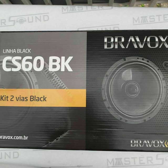 Kit 2 vias Bravox. CS60BK. 5". 60 RMS, Novo. Instalado. 