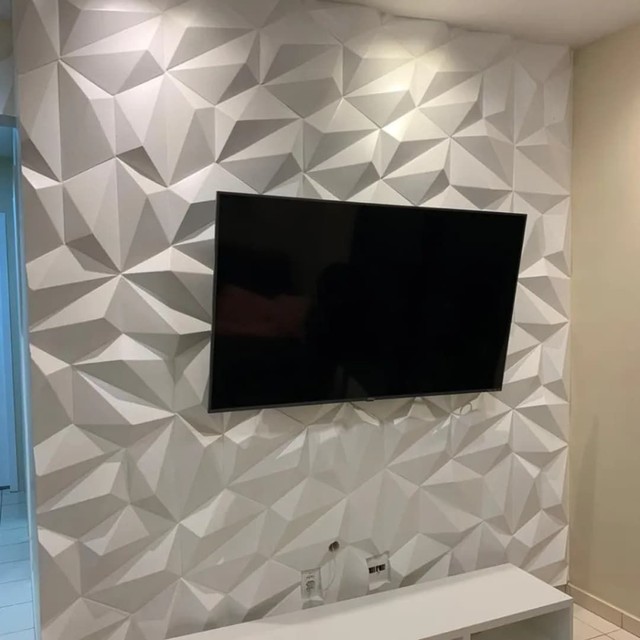 Placa 3D Trapézio Gesso ou Cimenticias - Foto 2