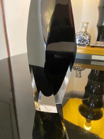 Vaso Dardi Preto Murano autêntico assinado por Vivario Murano número 037 - Foto 3