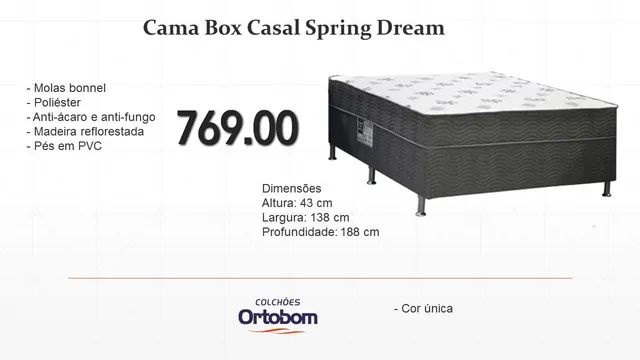 Cama box Casal Spring Dream- ENTREGA HOJEEE!! 