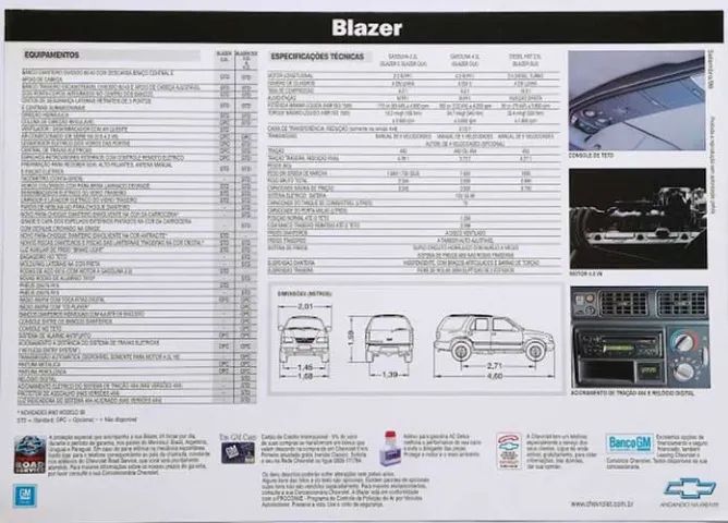 Catálogo, folder Chevrolet Blazer DLX 1999 - Foto 2