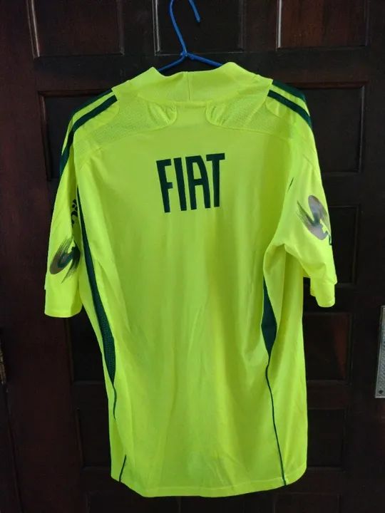 Camisa Palmeiras Verde Limão Adidas 2008 Fiat Tamanho M - Foto 2