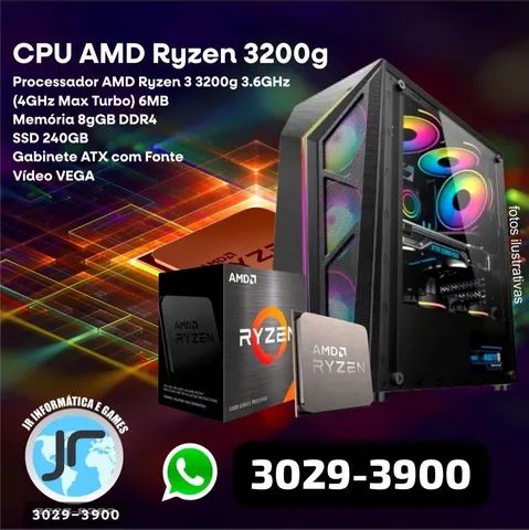 CPU Gamer Computador Ryzen 