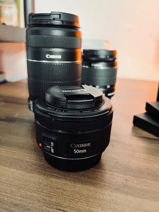 Câmera Canon T7 + kit de lentes e baterias - acompanha carregador - Foto 2