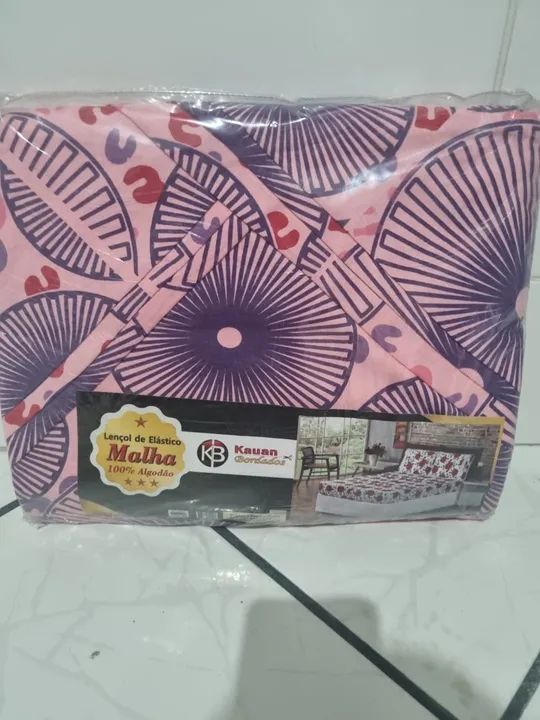 Jogo de lençol Queen 3 peças novos 100% algodão  - Foto 3